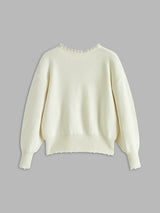 Leonora | Women's Beaded Open-Front Knit Cardigan — view 6