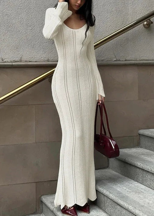Women's Open-Stitch Bodycon Knit Maxi Dress | Winter — view 1