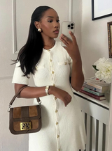 Women's Button-Front Knitted Mini Dress — view 4