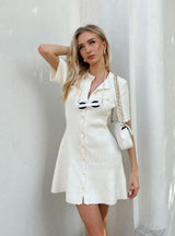 Women's Button-Front Knitted Mini Dress — view 7