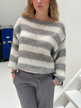 Esméralde | Women's Oversized Striped Knit Jumper — view 15