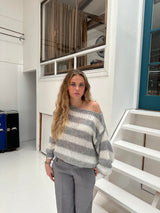 Esméralde | Women's Oversized Striped Knit Jumper — view 17
