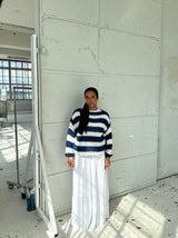 Esméralde | Women's Oversized Striped Knit Jumper — view 7