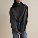 Calithea | Women's Contrast-Trim High-Neck Knitted Jumper — view 4