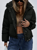 Isalène | Women's Cropped Puffer Jacket — view 3