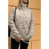 Mirevane | Women's Quilted Knit Zip-Up Jacket — view 2