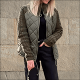 Mirevane | Women's Quilted Knit Zip-Up Jacket — view 5