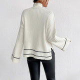 Élodette | Women's Ribbed Mock Neck Jumper — view 5