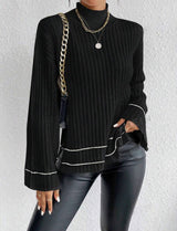 Élodette | Women's Ribbed Mock Neck Jumper — view 7