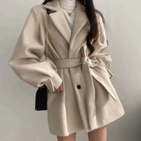 Maëlys | Women's Oversized Puff-Sleeve Belted Trench Coat — view 3