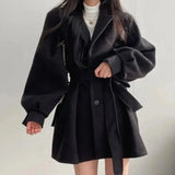 Maëlys | Women's Oversized Puff-Sleeve Belted Trench Coat — view 5