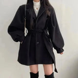 Maëlys | Women's Oversized Puff-Sleeve Belted Trench Coat — view 6
