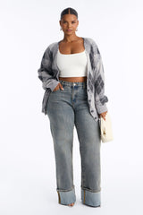 Women's Argyle Cardigan — Button Down, Long Sleeve | Yvezi — 5