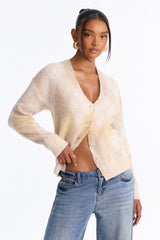 Women's Argyle Cardigan — Button Down, Long Sleeve | Yvezi — 15