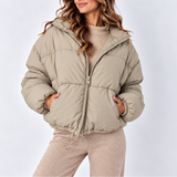 Perdita | Women's Oversized Puffer Jacket with High Collar and Pockets Winter Coat — view 4