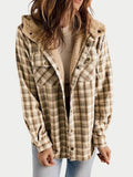 Nerissa | Women's Oversized Hooded Check Shacket — view 1
