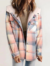 Nerissa | Women's Oversized Hooded Check Shacket — view 7