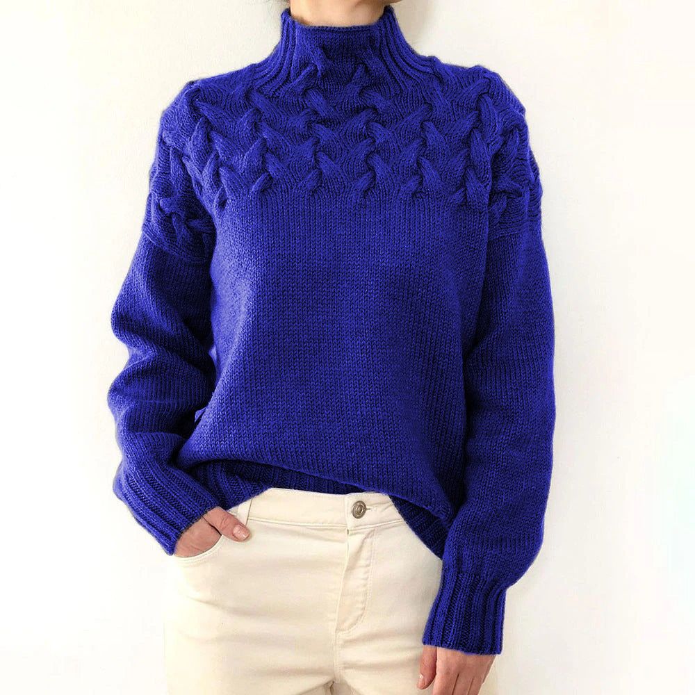 Tova | Women's Cable-Knit Roll-Neck Relaxed Jumper — view 2