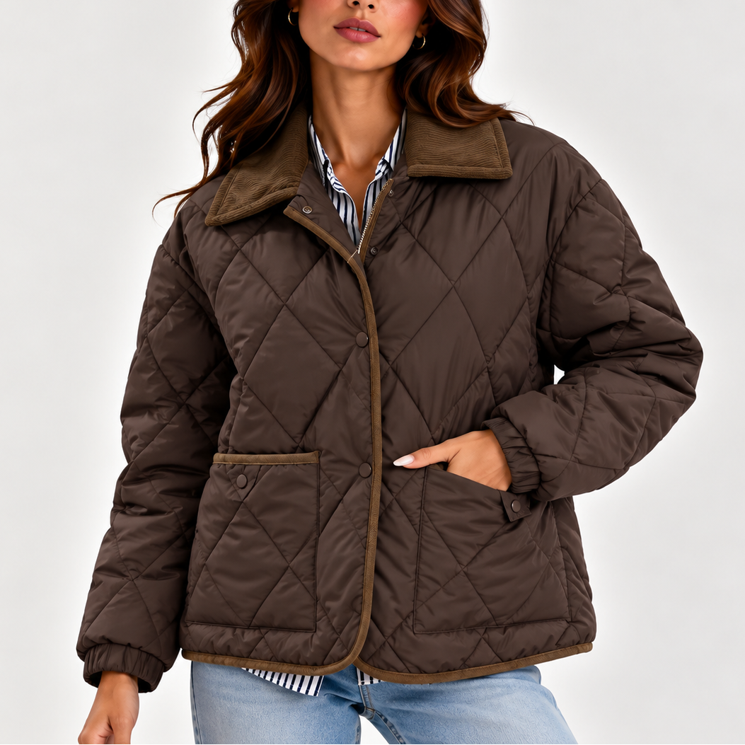 Sorrel | Women's Quilted Puffer Jacket with Corduroy Collar — view 1