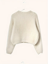 Fern | Women's Cable-Knit Button-Front Chunky Cardigan — view 2