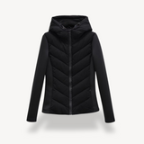 Delphine | Chevron Quilted Hooded Jacket — view 3