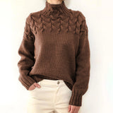 Tova | Women's Cable-Knit Roll-Neck Relaxed Jumper — view 7