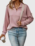 Brunna | Women's Ribbed Knit Half-Zip Jumper — view 1