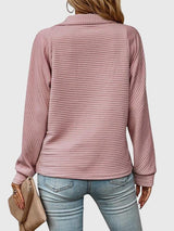 Brunna | Women's Ribbed Knit Half-Zip Jumper — view 9