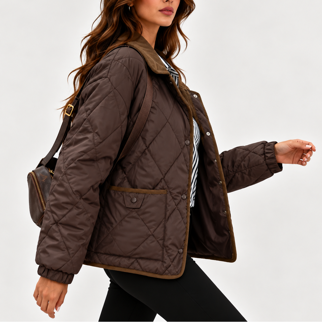 Sorrel | Women's Quilted Puffer Jacket with Corduroy Collar — view 2