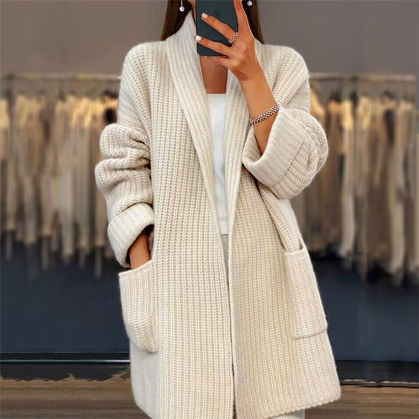 Séverine | Women's Textured Longline Cardigan — view 1