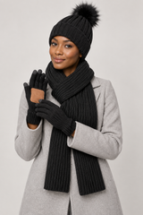Ursula | Women's Hat, Scarf & Gloves Set – Knitted 3-Piece Winter Gift Set — view 2