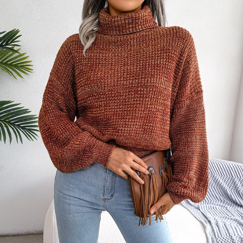 Willa | Women's Ribbed Turtleneck Jumper With Relaxed fit — view 2