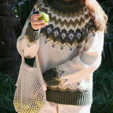 Courtney | Women's Relaxed-Fit Nordic Fair Isle Knit Jumper — view 1