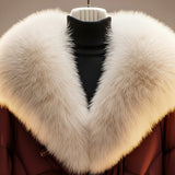 Sybil | Women's Oversized Puffer Jacket with Faux Fur Collar & Cinched Waist — view 4