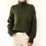 Tova | Women's Cable-Knit Roll-Neck Relaxed Jumper — view 4