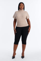 Women's Knit Turtleneck Sweater — Short Sleeve | Yvezi — 6