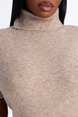 Women's Knit Turtleneck Sweater — Short Sleeve | Yvezi — 8
