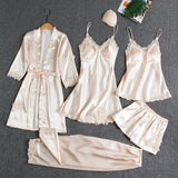 Celestine | 5-Piece Satin Lace Nightwear Set — view 5