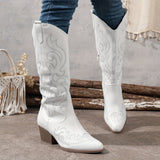 Seraphelle | Women's Embroidered Knee-High Cowboy Boots — view 13