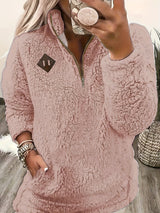 Wren | Women's Relaxed Half-Zip Textured Pullover — view 5
