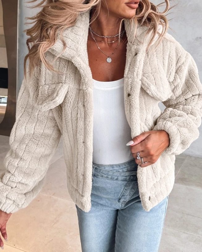 Tess | Women's Oversized Sherpa Jacket — view 1