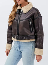 Frances | Belted Aviator Jacket — view 5