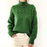 Tova | Women's Cable-Knit Roll-Neck Relaxed Jumper — view 11