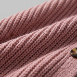 Heulwen | Women's Ribbed Knit Turtleneck Sweater Dress with Shoulder Buttons — view 7