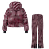 Signe | Women's Wind-Resistant Two-Piece Ski Suit with Hooded Puffer Jacket — view 4