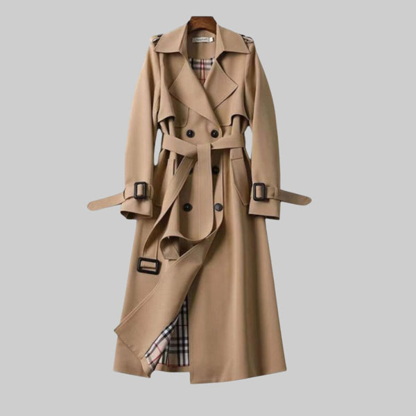 Emily | Double-Breasted Trench Coat, Belted Long Fit — view 1