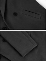 Clarice | Women's Double-Breasted Longline Coat with Notch Lapels — view 34