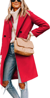 Clarice | Women's Double-Breasted Longline Coat with Notch Lapels — view 6
