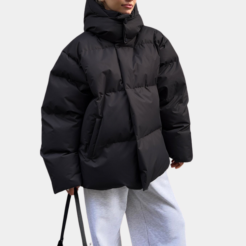 Verity | Lightweight Quilted Puffer Jacket with Hood — view 3