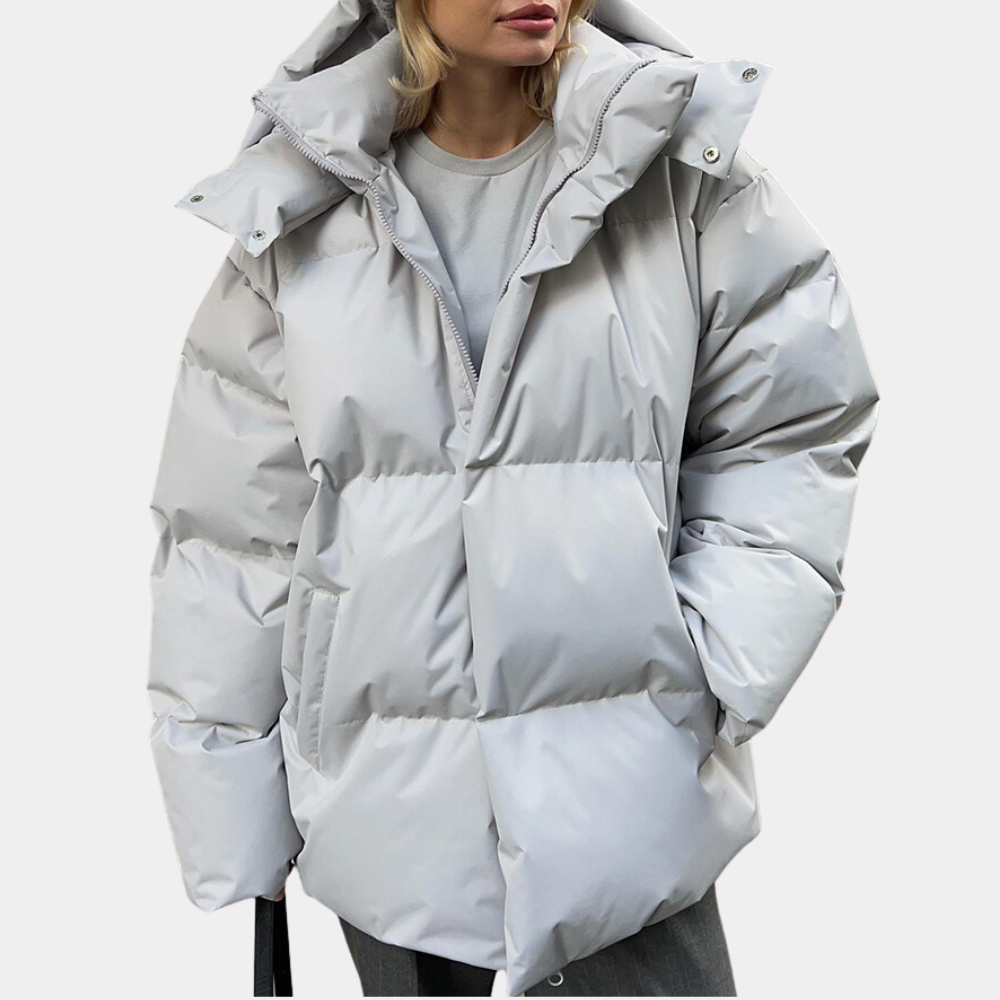 Verity | Lightweight Quilted Puffer Jacket with Hood — view 2